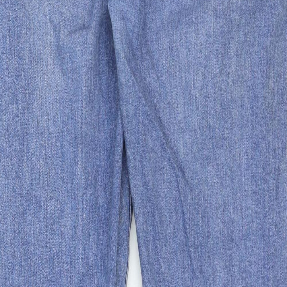 Topshop Womens Blue Cotton Skinny Jeans Size 30 in Regular Zip