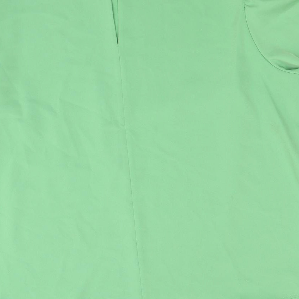 Womens UK Size 14 Preworn Green Basic Blouse