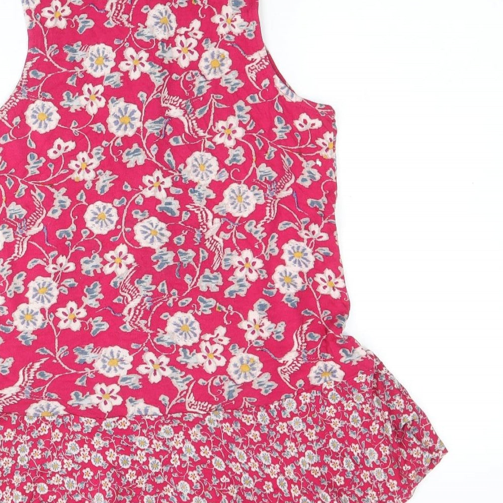 Womens UK Size 8 Monsoon Pink Basic Button-Up