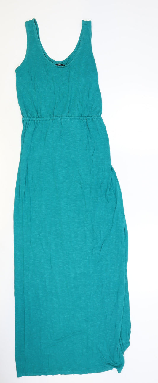 New Look Womens Blue Viscose A-Line Size 8 Round Neck Pullover
