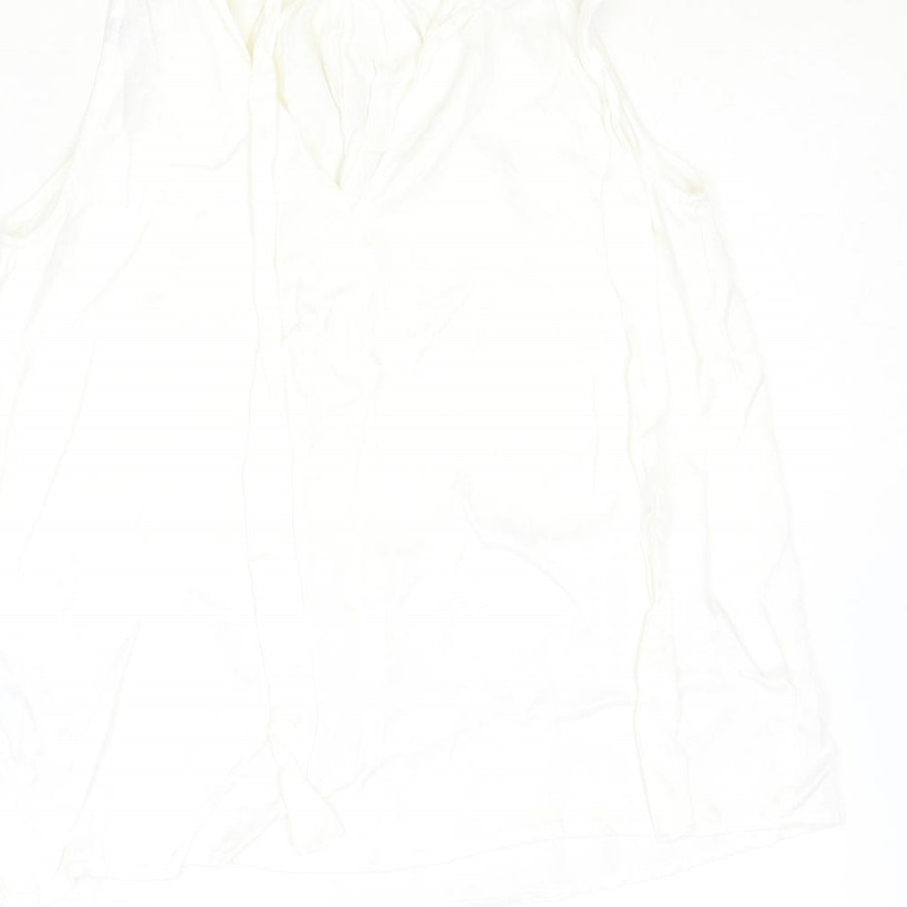 Womens UK Size XS Zara Ivory Basic Tank