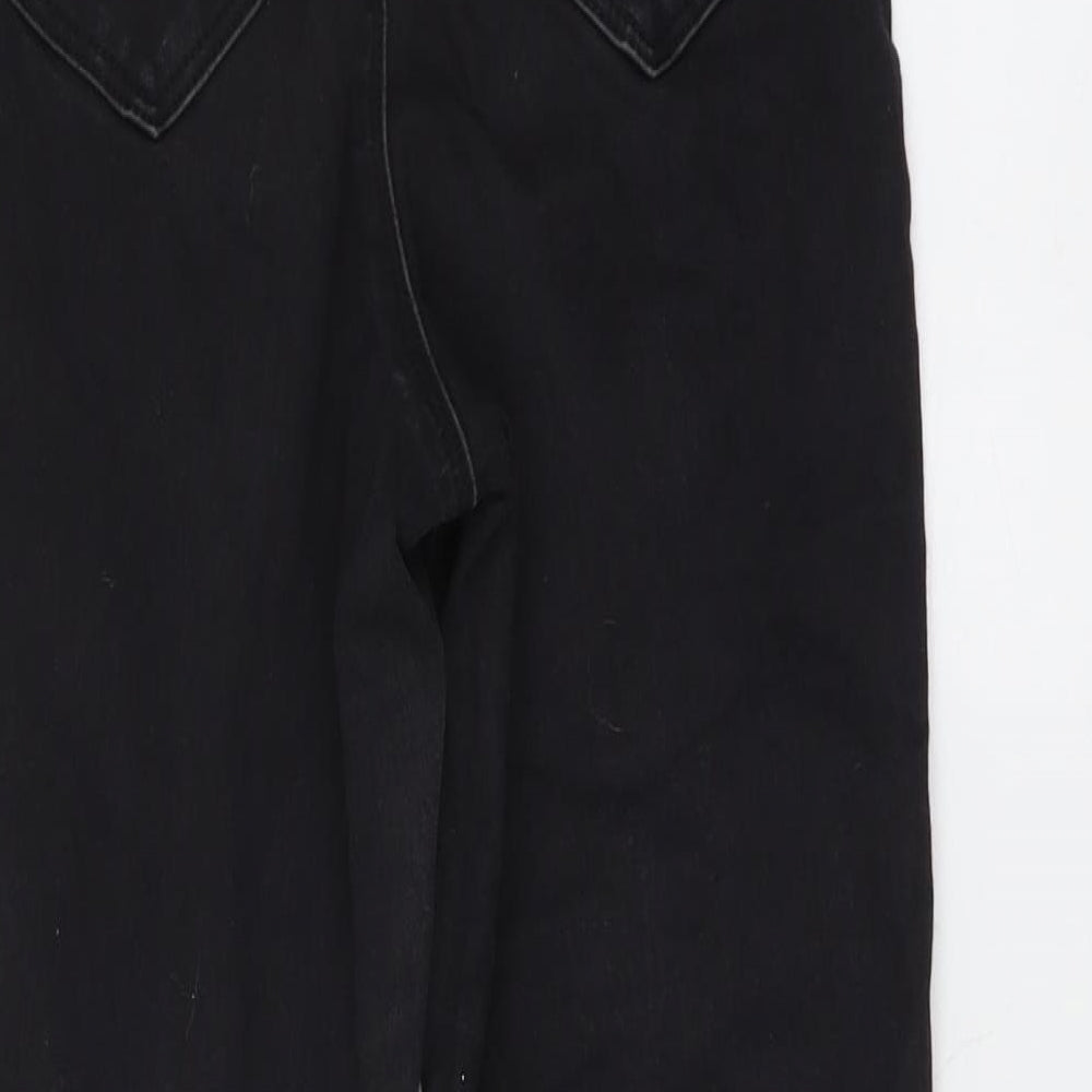 Missguided Womens Black Cotton Jegging Jeans Size 8 L26 in Slim Button
