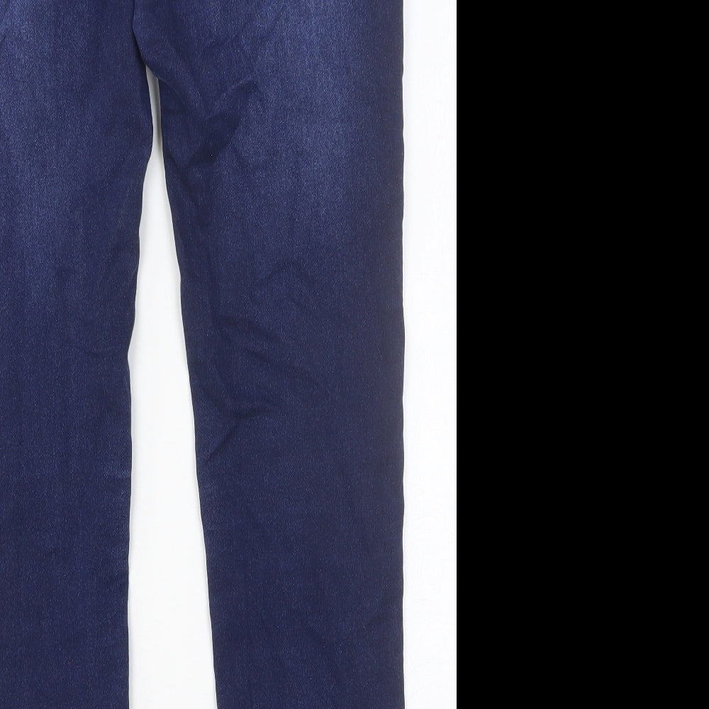 BlueSteel Womens Blue Cotton Skinny Jeans Size 12 Slim Button