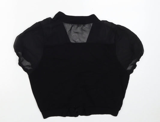 Womens UK Size 14 Per Una Black Cardigan Jumper