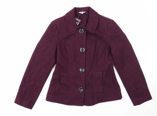 Womens UK Size 12 M&Co Purple Jacket