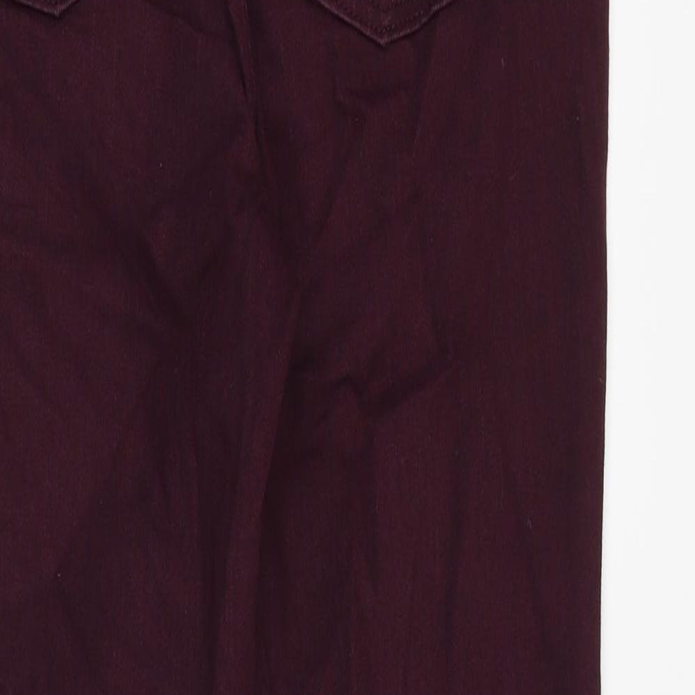 Womens UK Size 8 Marks and Spencer Regular Fit Straight Purple Jeans