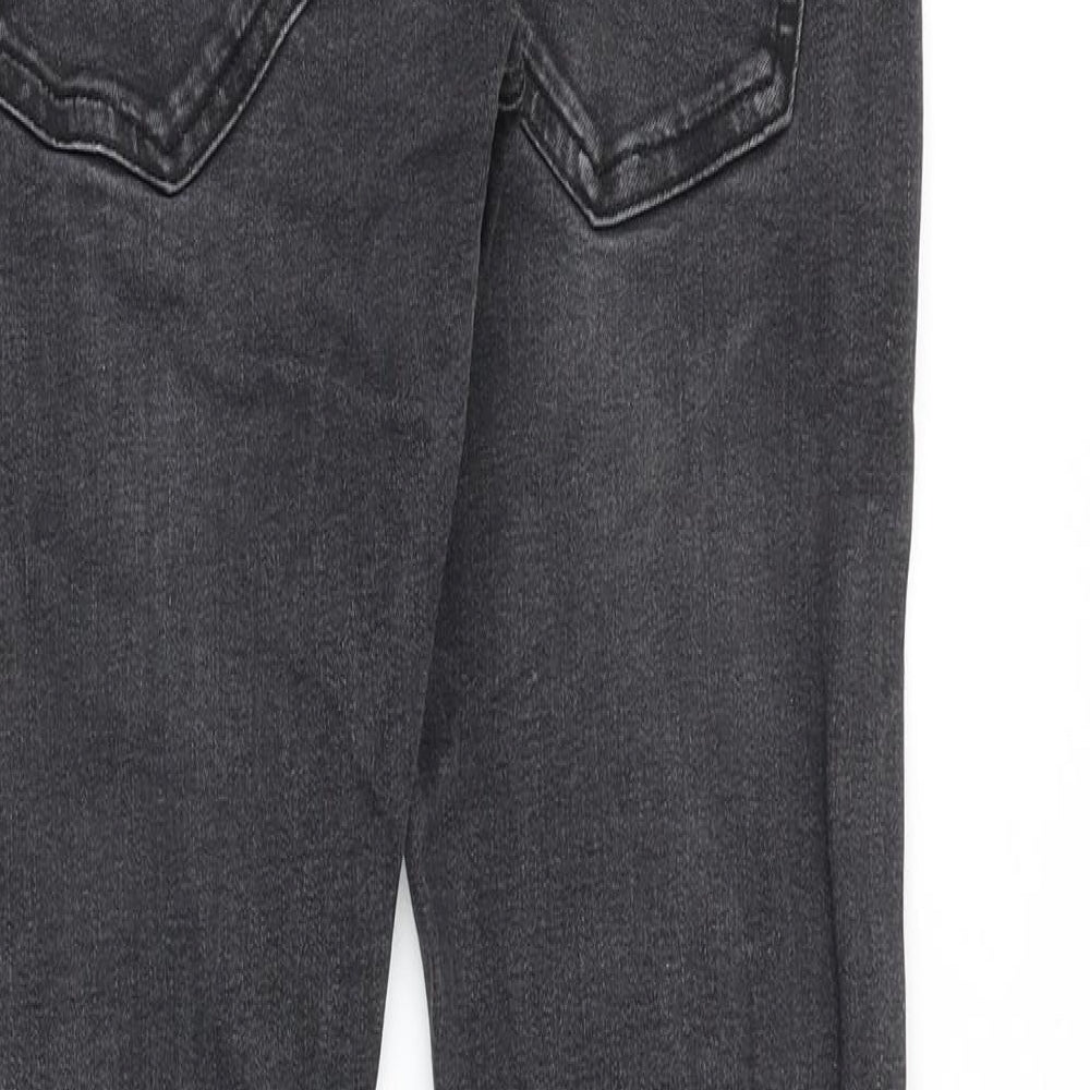 Matalan Mens Grey Cotton Skinny Jeans Size 28 in Slim Zip