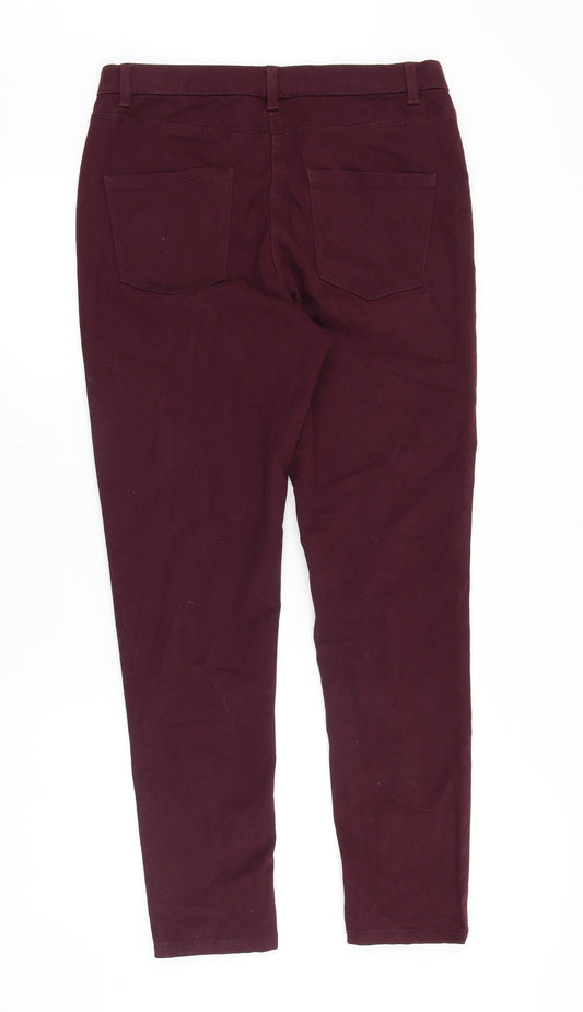 M&Co Womens Purple Cotton Skinny Jeans Size 32 in Slim