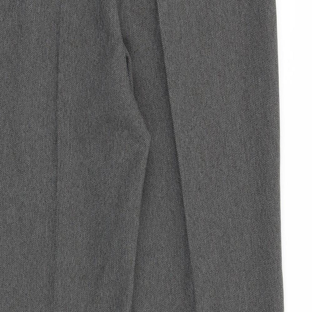 Womens UK Size 10 Marks and Spencer Regular Fit Dress Pants Grey Trousers