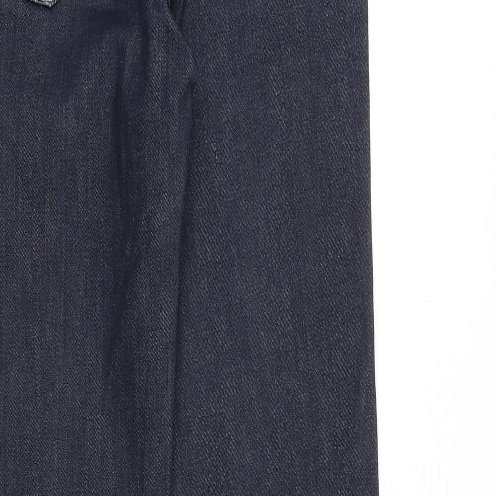 Promod Womens Blue Cotton Straight Jeans Size 28 in Regular Zip