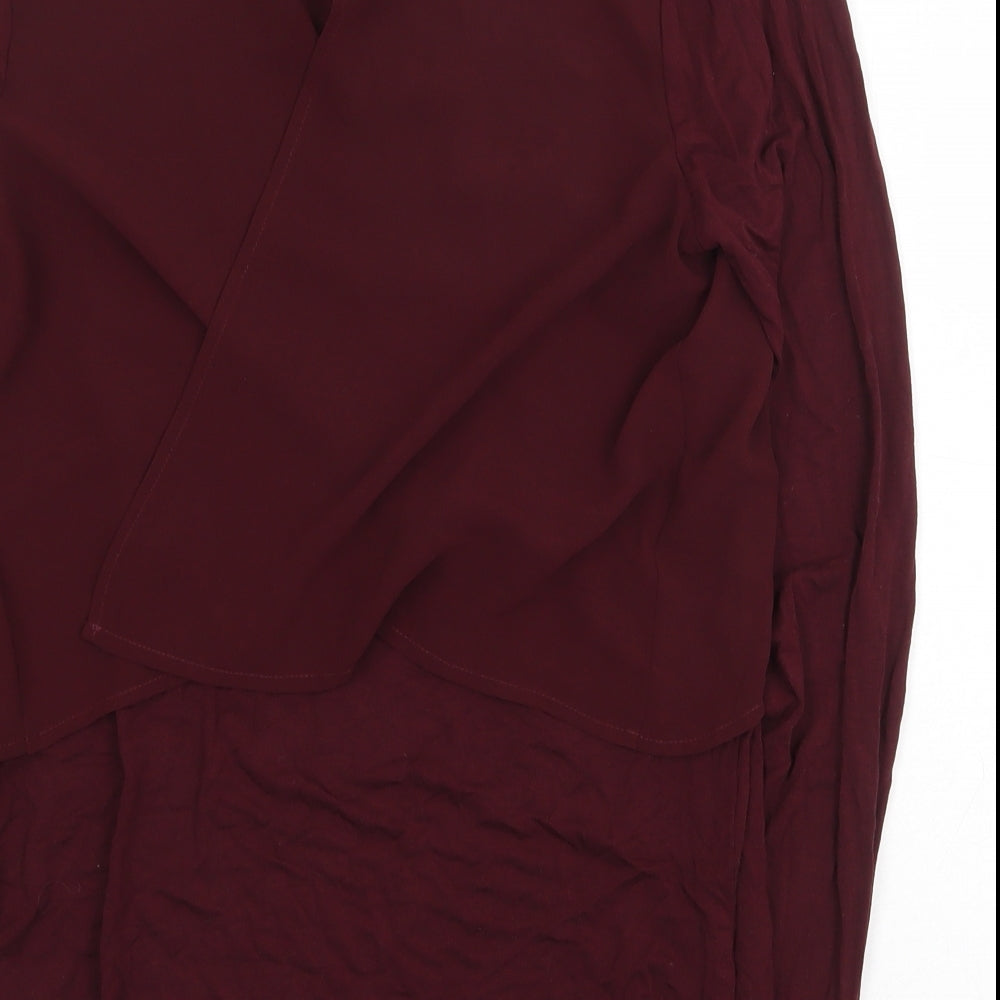 Womens UK Size 8 Warehouse Red Basic Blouse