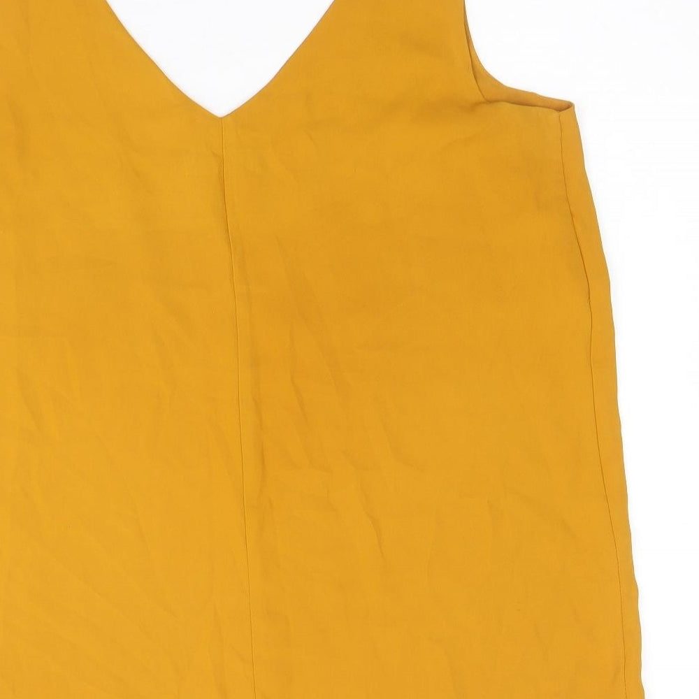Womens UK Size 10 Papaya Yellow Basic Tank