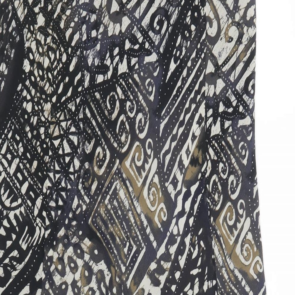 Marks and Spencer Womens Multicoloured Geometric Polyester Swing Skirt Size 14