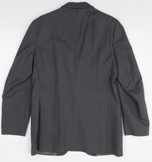 Mens UK Size 40 Preworn Regular Grey Suit Jacket