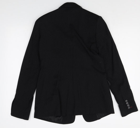 NEXT Womens Beige Geometric Polyester Jacket Blazer Size 10