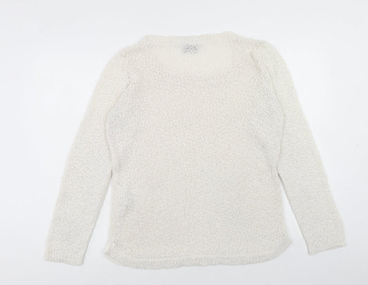 Womens UK Size L VERO MODA Ivory Pullover Jumper