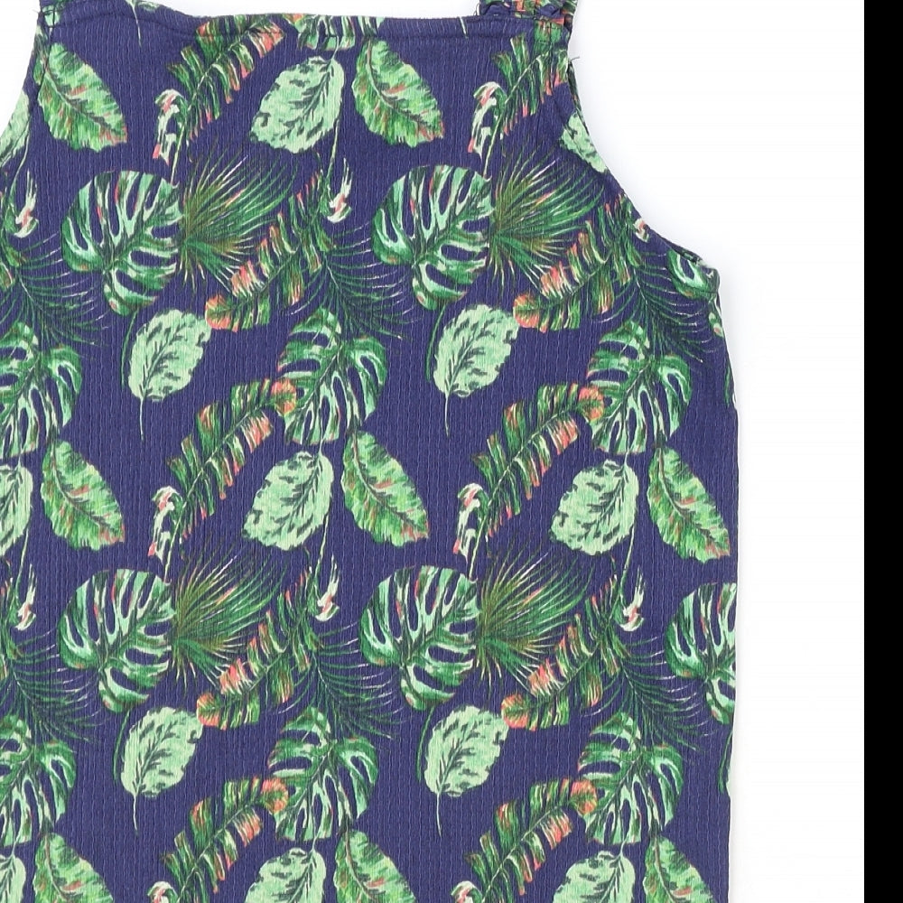 Womens UK Size 8 Papaya Blue Basic Tank