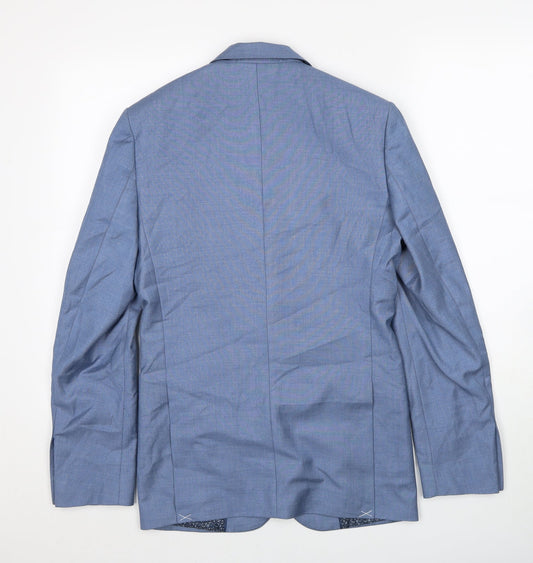 Mens UK Size 36 Cedar Wood State Regular Blue Suit Jacket