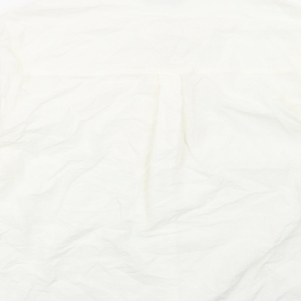 Womens UK Size 16 Marks and Spencer White Basic Button-Up