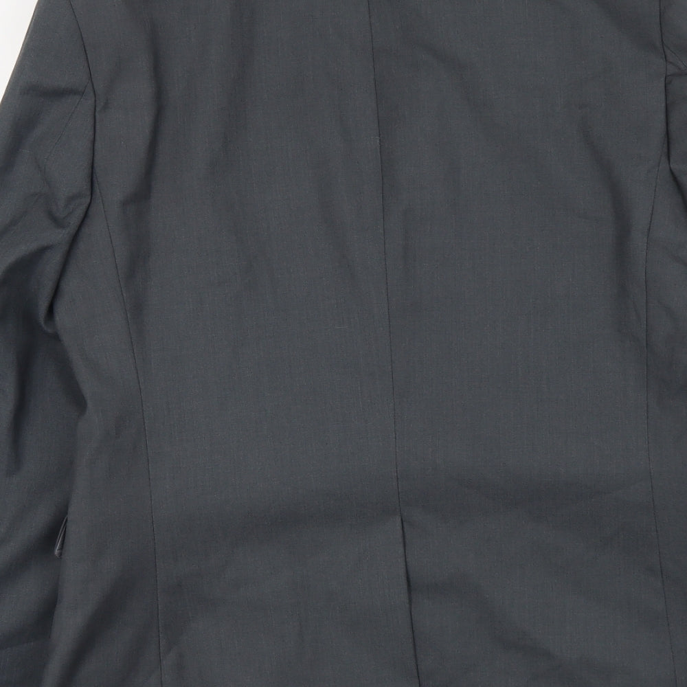 Mens UK Size L Topman Regular Grey Suit Jacket