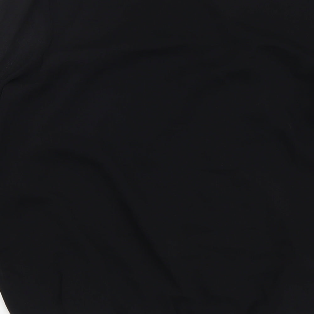 Womens UK Size 12 Papaya Black Basic Blouse