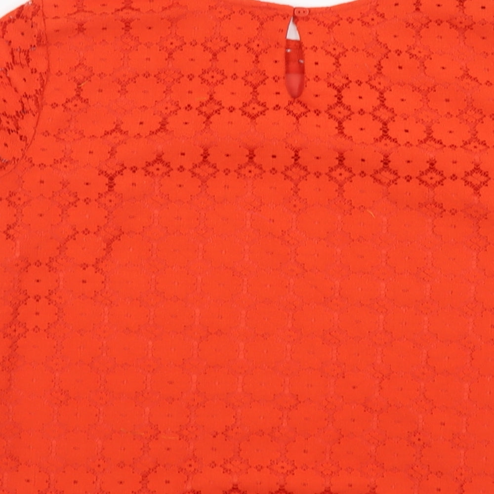 Womens UK Size 10 Red Herring Red Basic Blouse