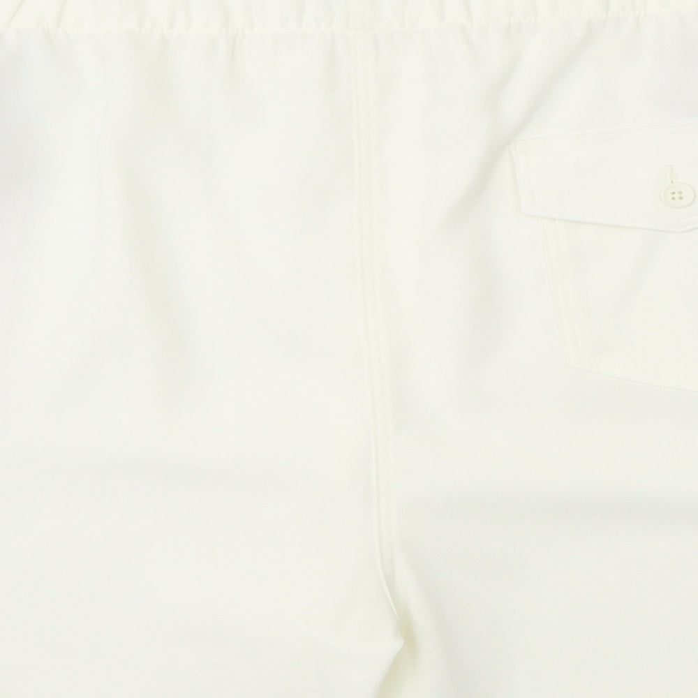 Marks and Spencer Womens White Polyester Basic Shorts Size 24 Regular Pull On