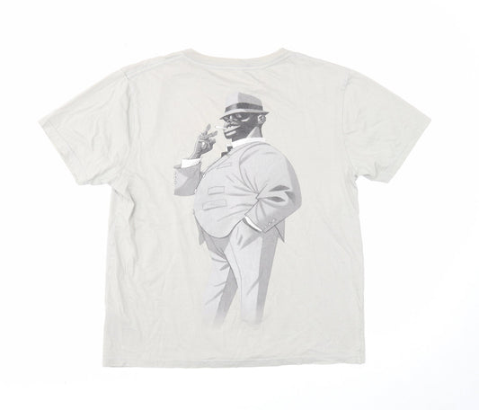 Preworn Mens Gold Cotton T-Shirt Size S Round Neck