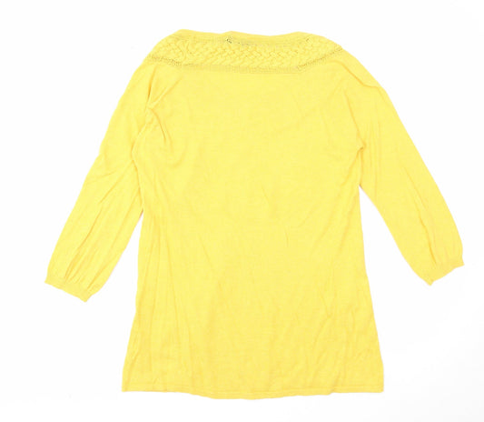 Womens UK Size 12 Debenhams Yellow Basic Blouse