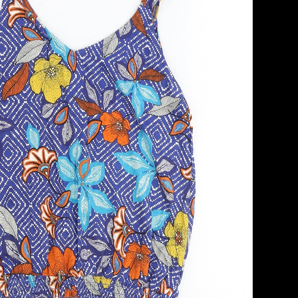Womens UK Size 8 Preworn Blue Basic Tank