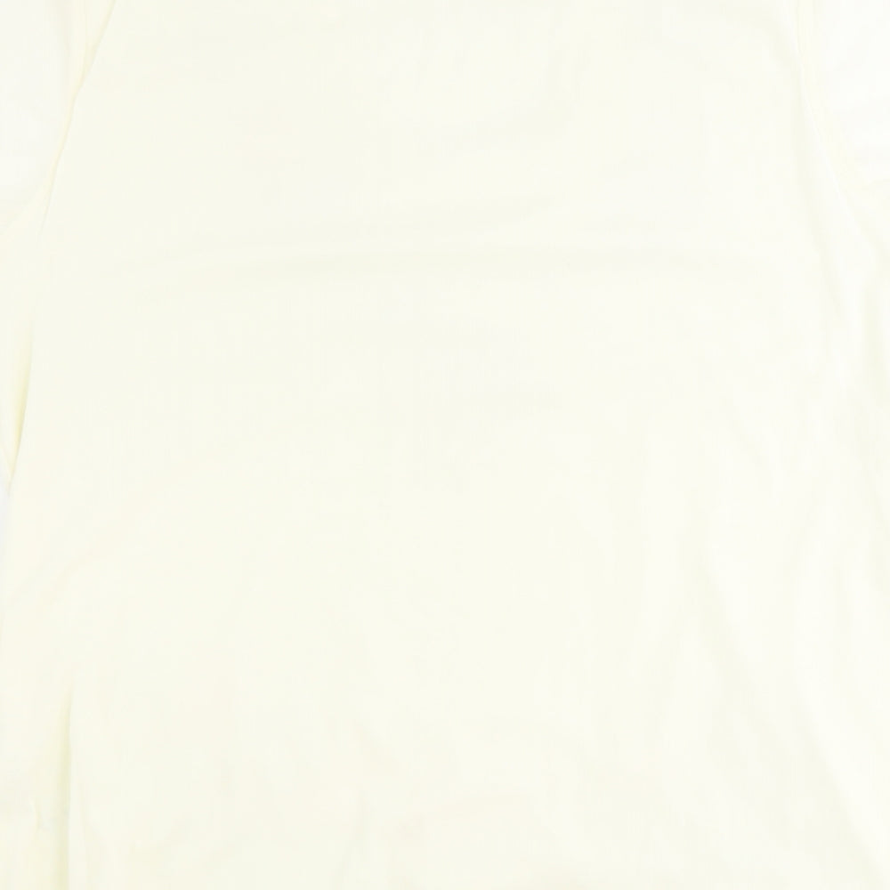 Womens UK Size 14 Preworn Yellow Basic T-Shirt