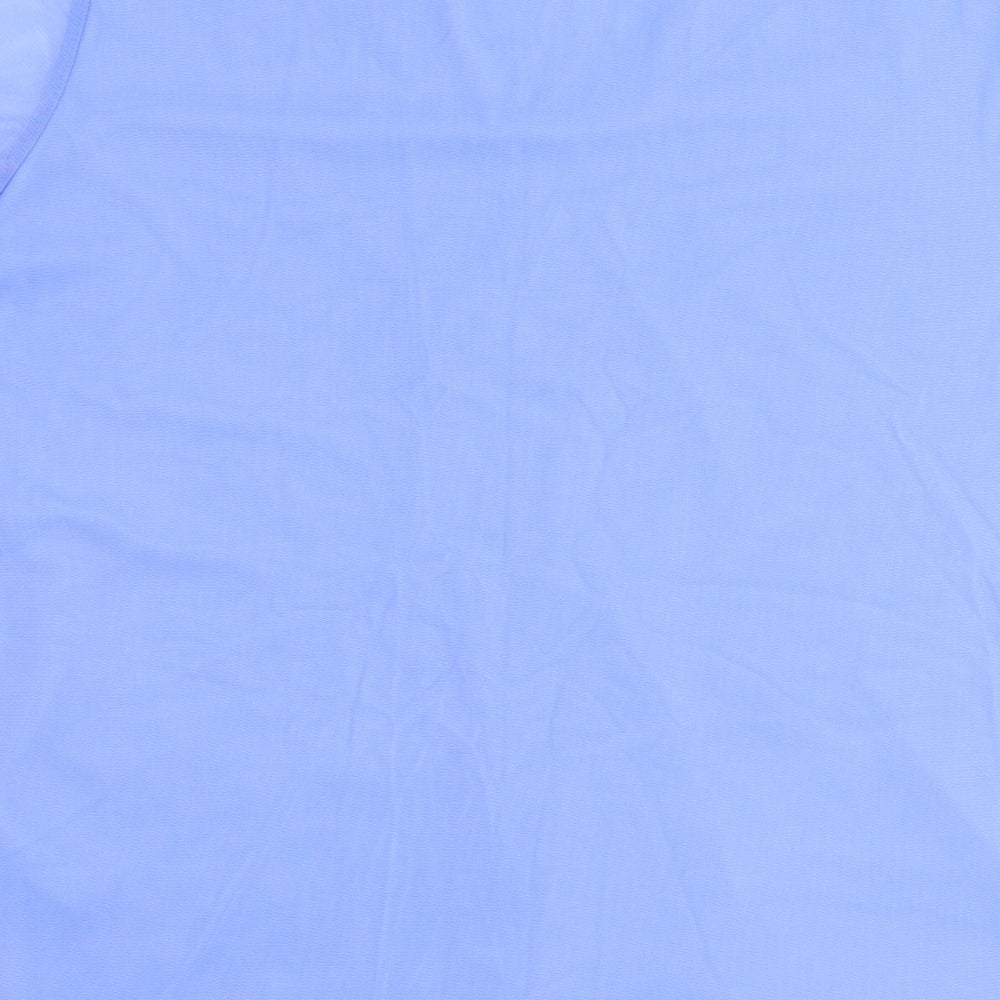 Womens UK Size 14 Preworn Blue Basic T-Shirt