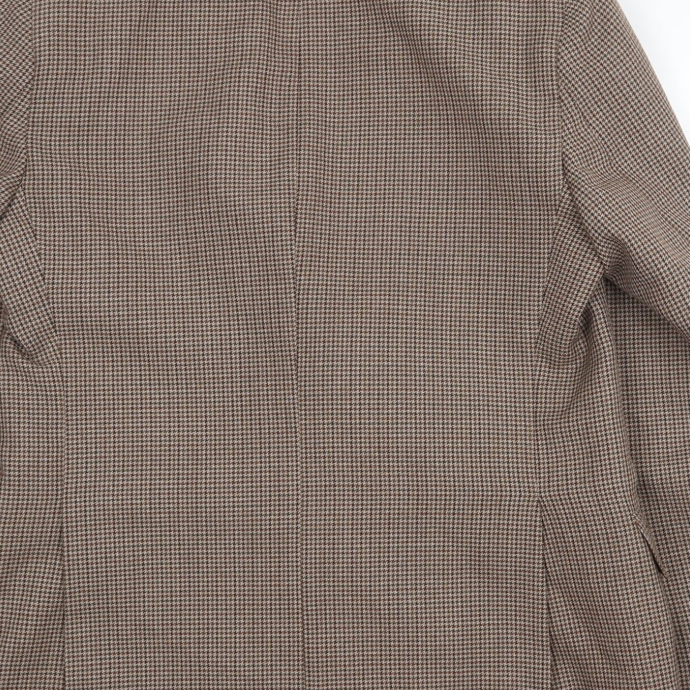Mens UK Size 42 Terylene Regular Brown Suit Jacket