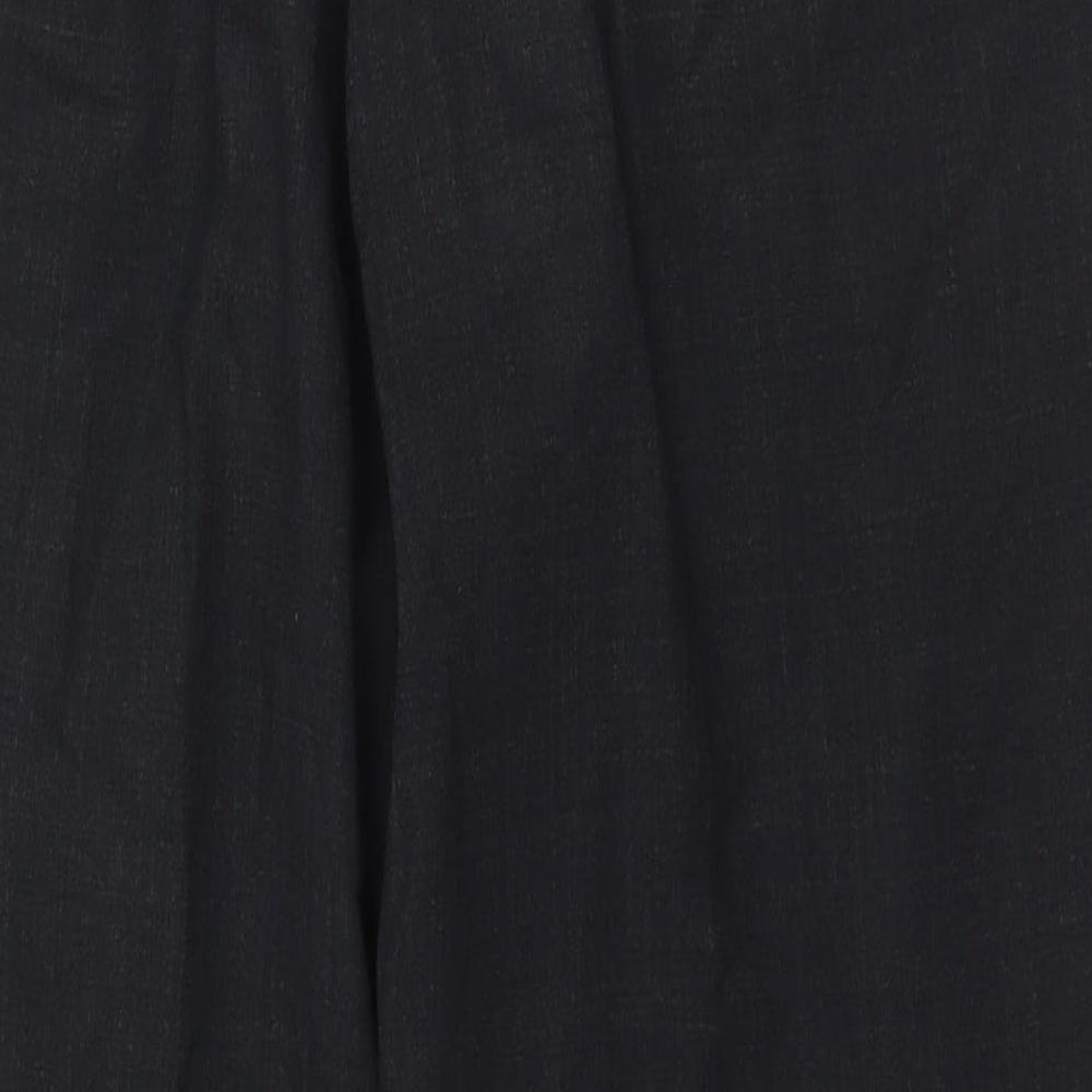 Tom English Mens Grey Polyester Trousers Size 32 in Regular Zip