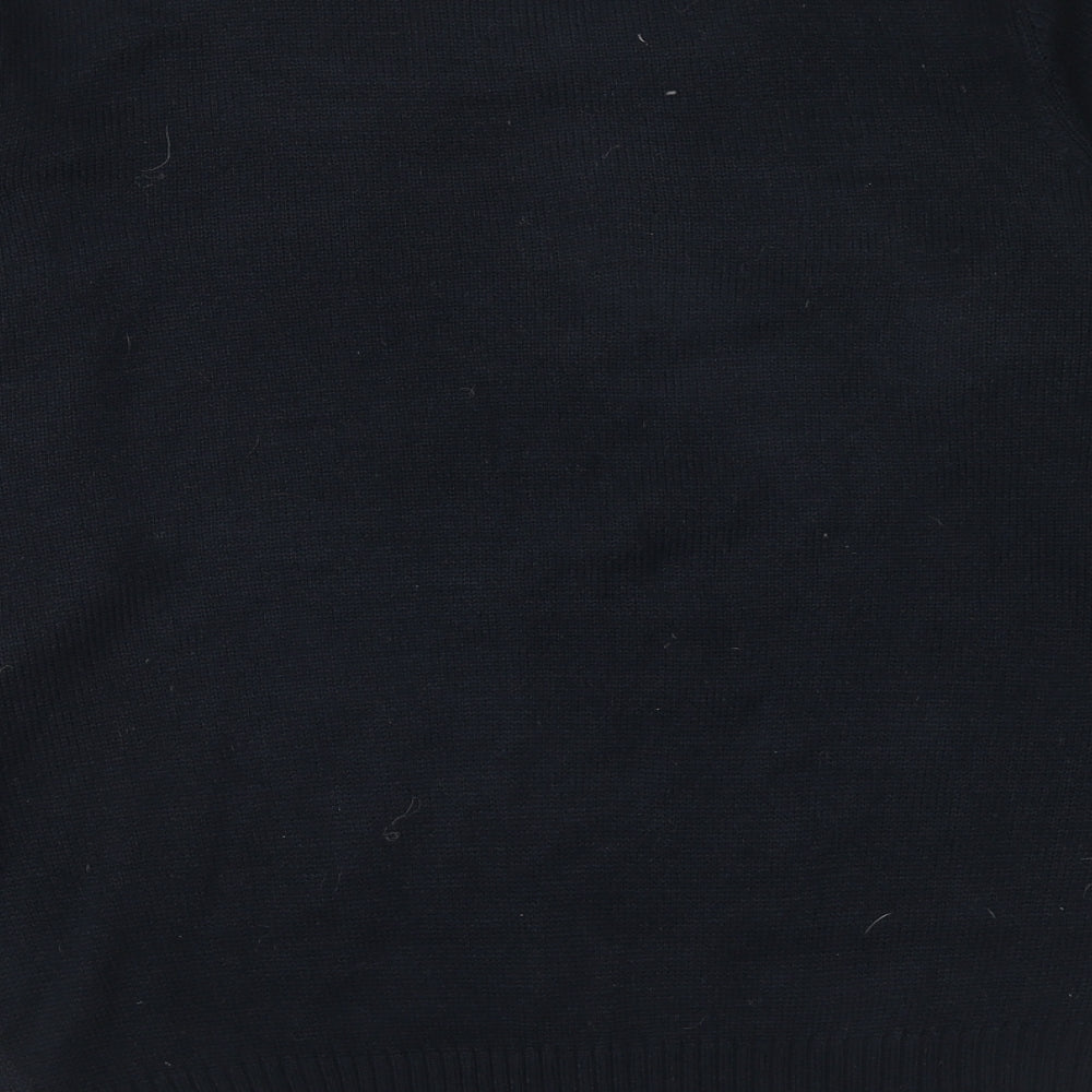 Avenue Mens Blue Round Neck Acrylic Pullover Jumper Size M Long Sleeve - Santa