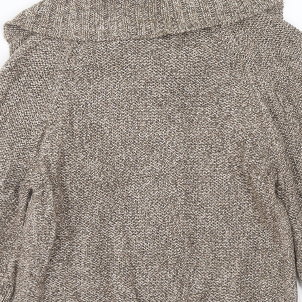 George Womens Brown V-Neck Acrylic Cardigan Jumper Size 10