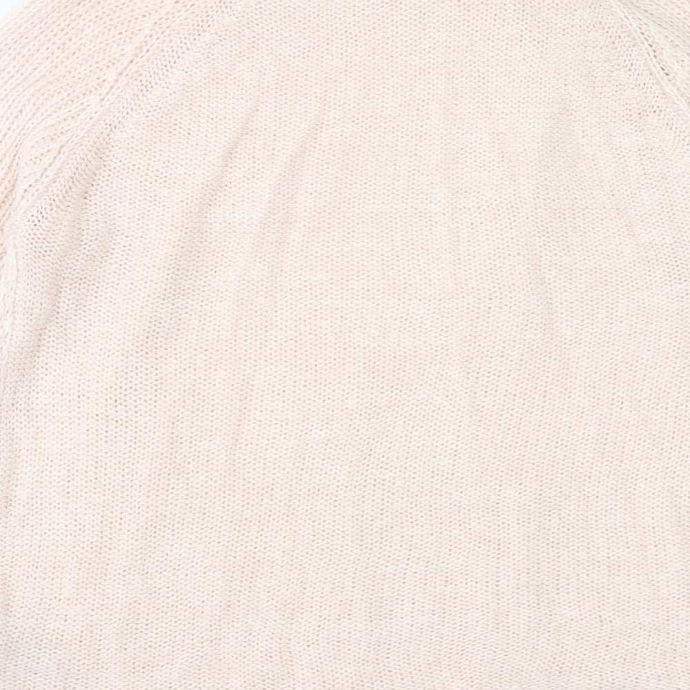BHS Womens Pink Round Neck Acrylic Pullover Jumper Size 18