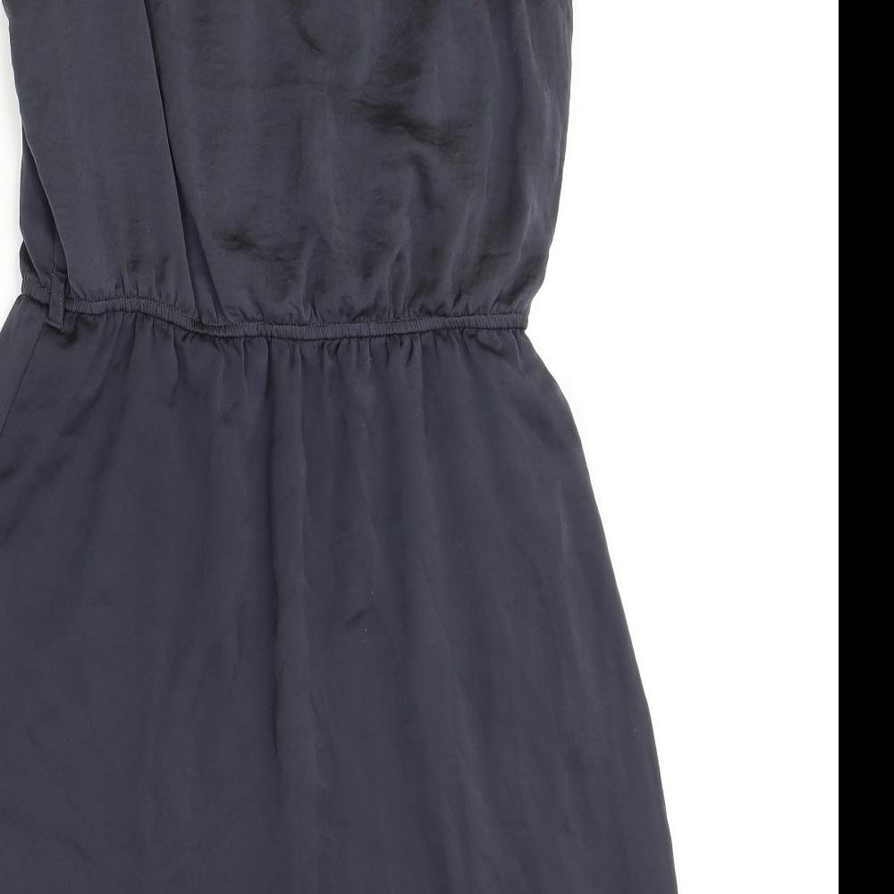 F&F Womens Green Polyester Skater Dress Size 12 Scoop Neck Pullover