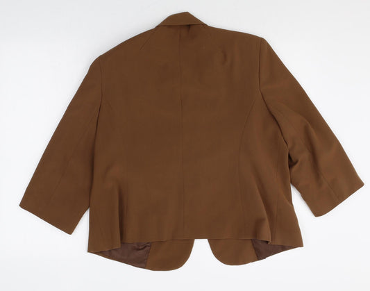 New Look Womens Beige Polyester Jacket Blazer Size 18