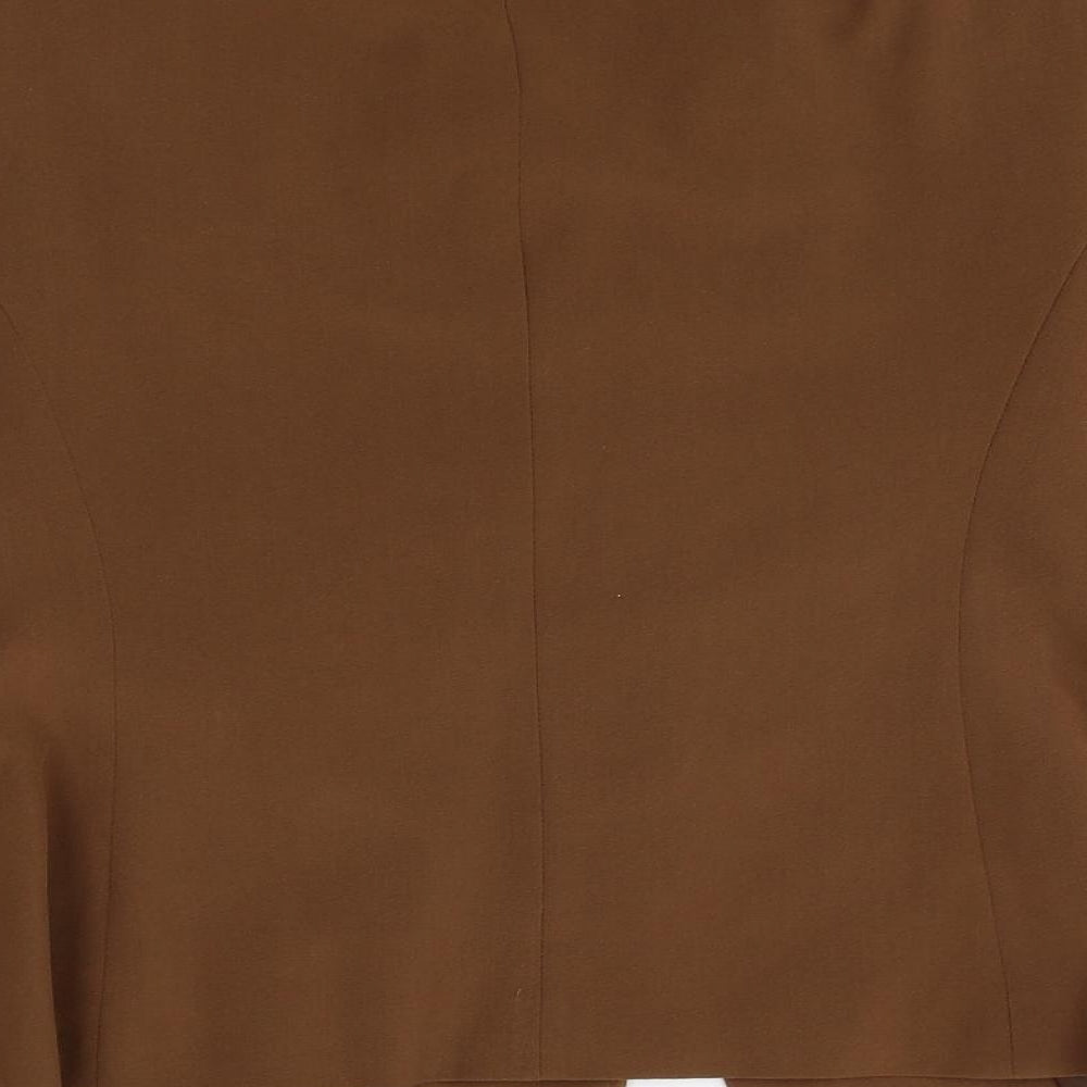 New Look Womens Beige Polyester Jacket Blazer Size 18