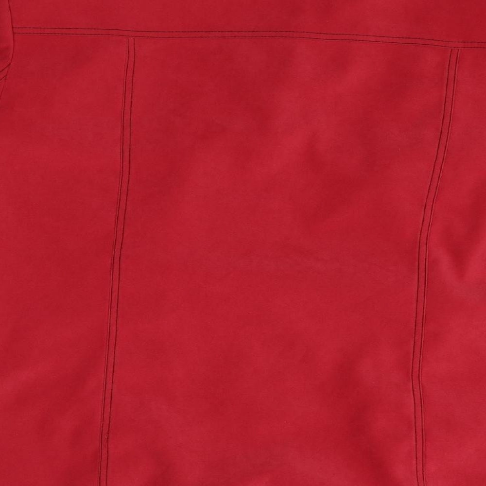 ELVI Womens Red Jacket Size 14 Zip