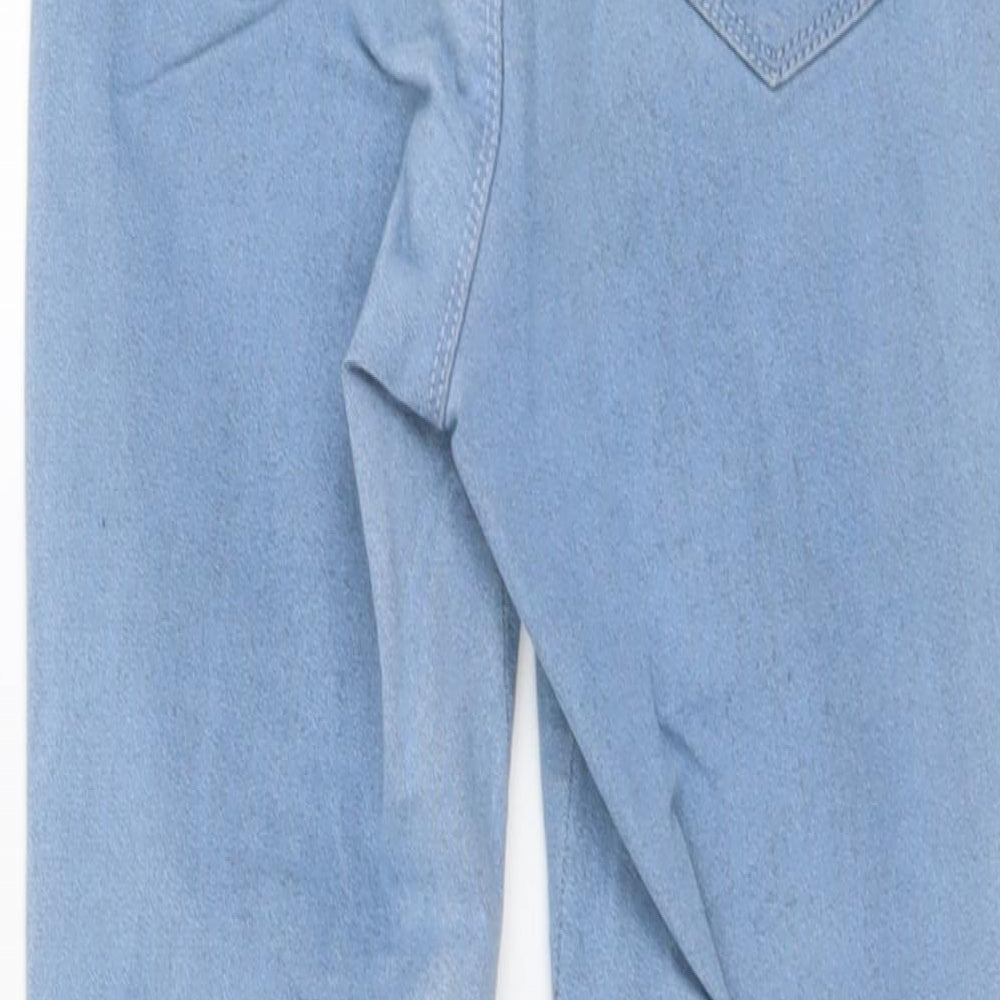 Miss Selfridge Womens Blue Cotton Skinny Jeans Size 8 L24 in Regular Button