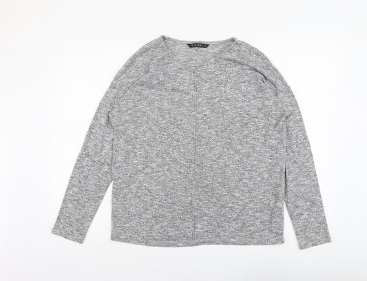 Dunnes Stores Womens Grey V-Neck Polyester Pullover Jumper Size 16