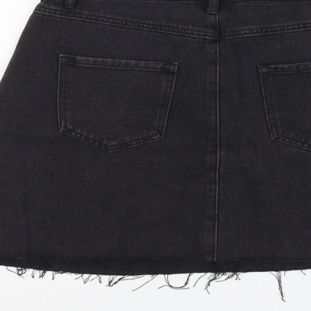 Womens UK Size 32 in Preworn Mini Denim Skirt