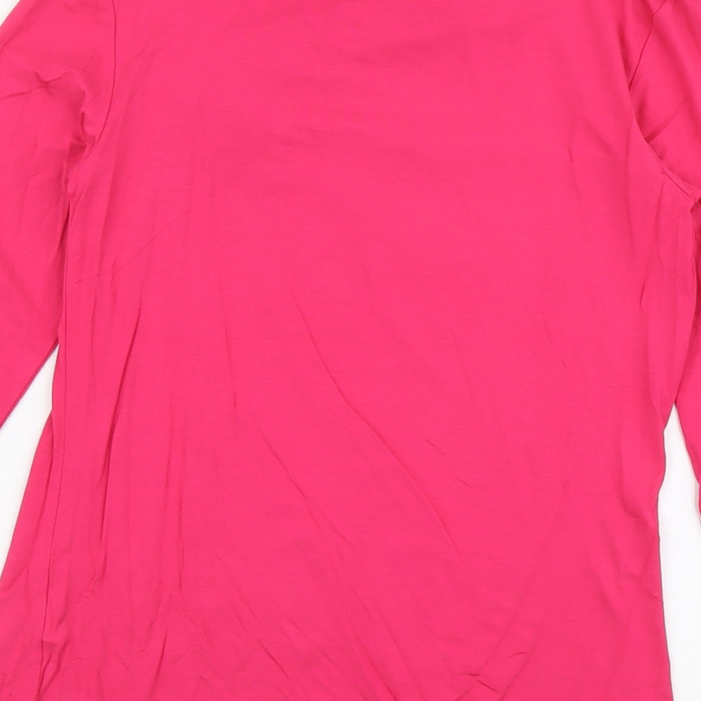 Womens UK Size M Linea Pink Basic T-Shirt