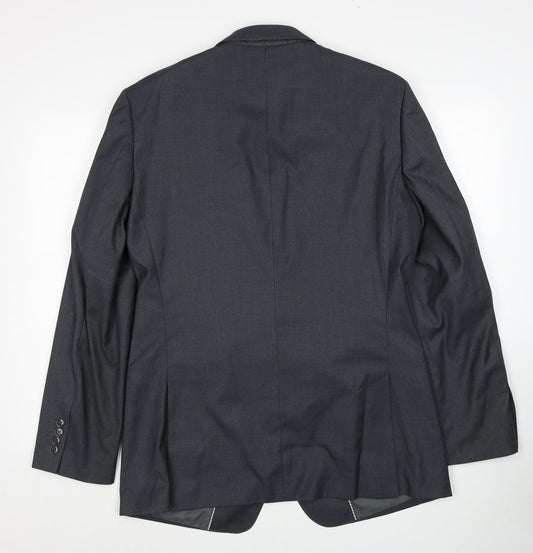 Mens UK Size 40 Charlton Grey Regular Grey Suit Jacket