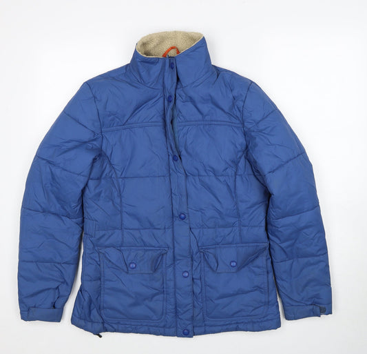 Womens UK Size 6 Lands' End Blue Windbreaker Coat