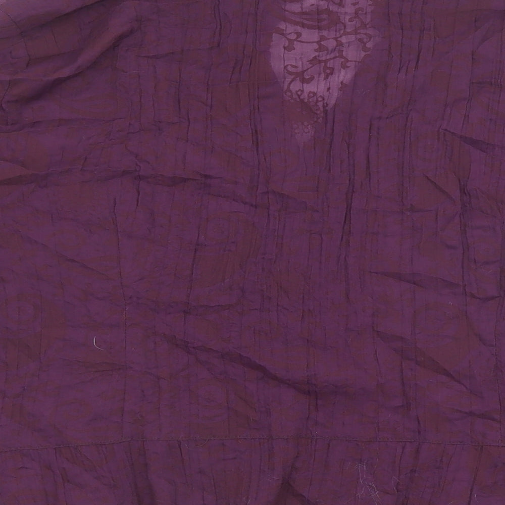 Berkertex Womens Purple Geometric Polyester Basic Blouse Size 20 V-Neck