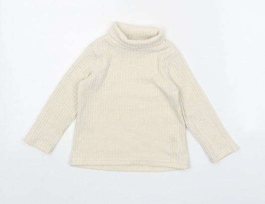 PatPat Girls Beige Polyester Pullover Jumper Size 18-24 Months Pullover