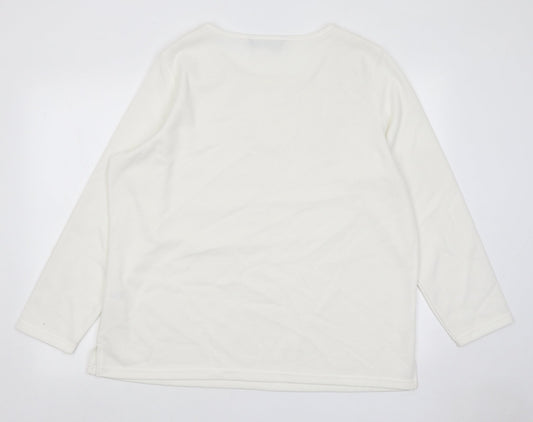 Womens UK Size L Bonmarché White Pullover Jumper